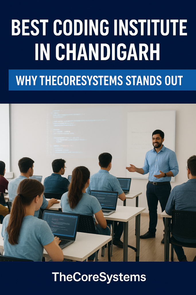 Modern computer lab at TheCoreSystems, recognized as the Best Coding institute in Chandigarh.